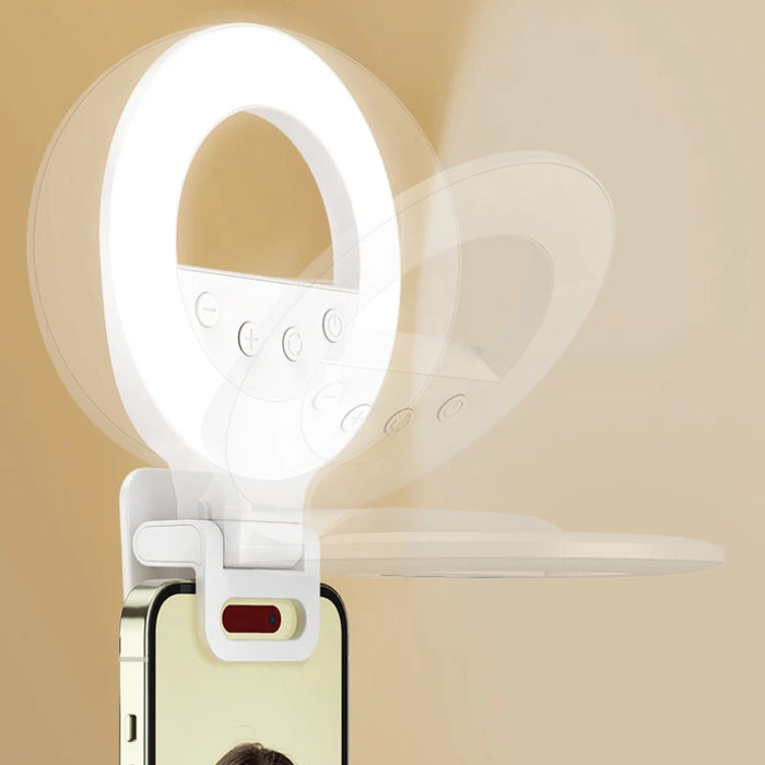 K5 Pro LED Rechargeable Selfie 5 Lighting Mode Phone Ring